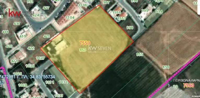 Land plot 10.461 sqm for sale, Larnaca, Perivolia Larnacas