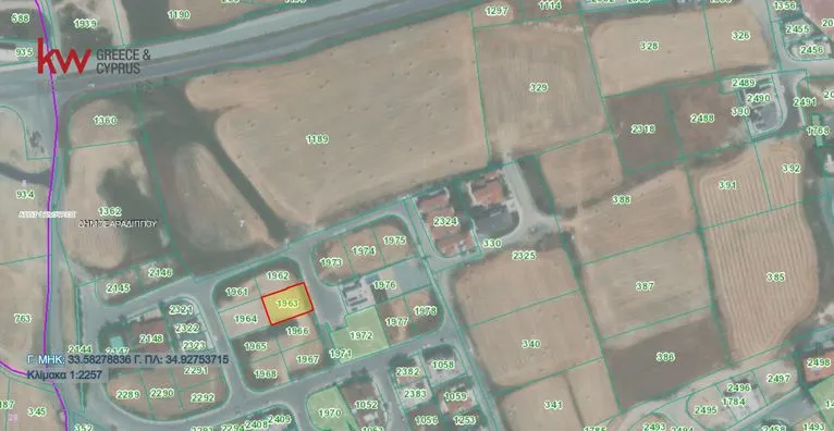 Land plot 524 sqm for sale, Larnaca, Aradipou