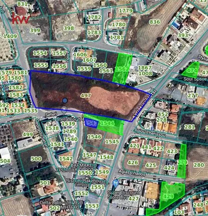 Land plot 3.163 sqm for sale, Larnaca, Aradipou