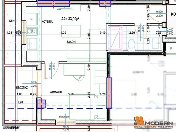 Studio / γκαρσονιέρα 34 τ.μ. για πώληση, Ν. Ιωαννίνων, Ιωάννινα