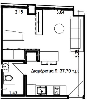 Apartment 37sqm for sale-Martiou