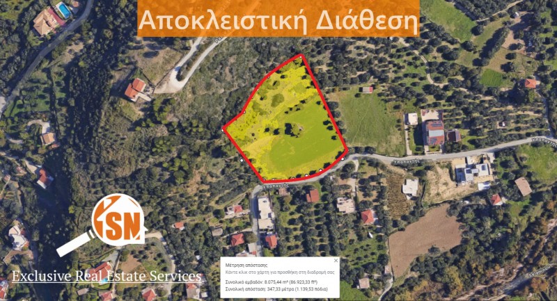 Οικόπεδο 8.050 τ.μ. προς πώληση, Κάτω Καστρίτσι
