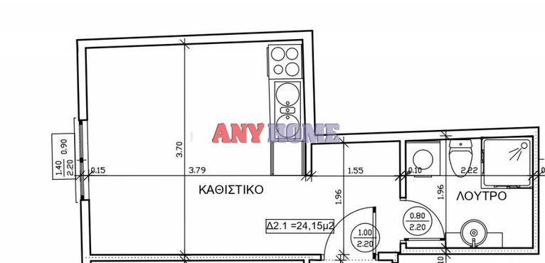 Studio 30 sqm for sale, Thessaloniki - Center, Faliro