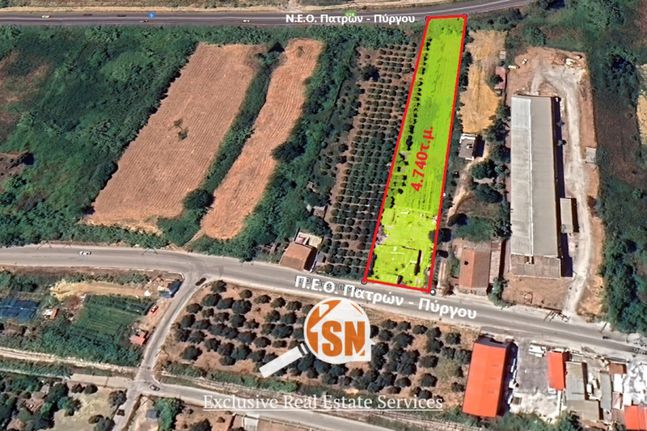 Land plot 4.740 sqm for sale, Achaia, Dytikis Achaias