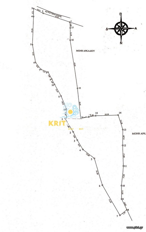Land plot 4.975 sqm for sale, Rethymno Prefecture, Arkadi