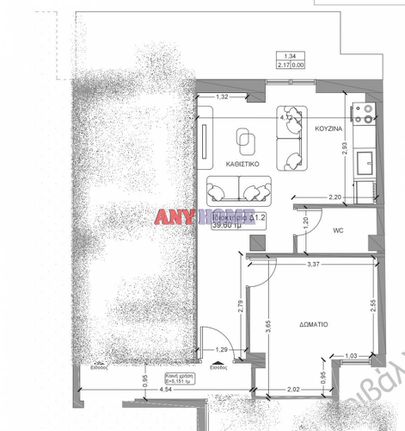 Studio / γκαρσονιέρα 48 τ.μ. για πώληση, Θεσσαλονίκη - Κέντρο, Ντεπώ