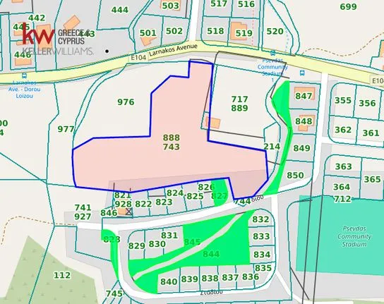 Parcel 9.996 sqm for sale, Larnaca, Psevdas