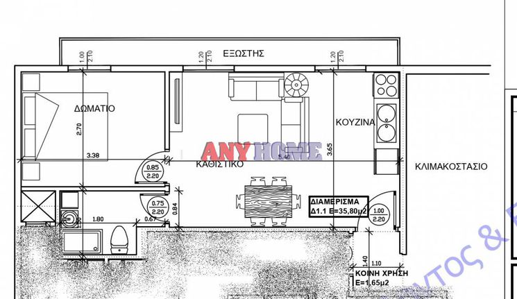 Studio / γκαρσονιέρα 42 τ.μ. για πώληση, Θεσσαλονίκη - Κέντρο, Μπότσαρη