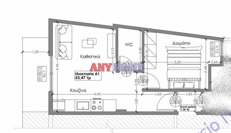 Studio / γκαρσονιέρα 34 τ.μ. για πώληση, Θεσσαλονίκη - Κέντρο, Παπάφη