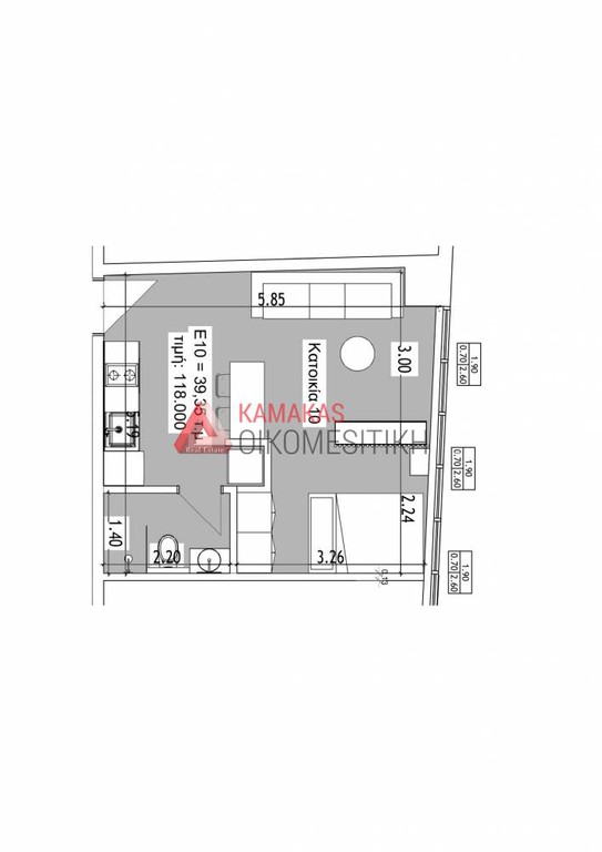 Studio / γκαρσονιέρα 40 τ.μ. για πώληση, Θεσσαλονίκη - Κέντρο, Ντεπώ