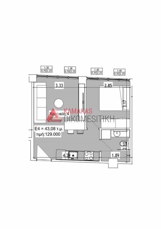 Studio / γκαρσονιέρα 40 τ.μ. πρός πώληση, Θεσσαλονίκη - Κέντρο, Ντεπώ