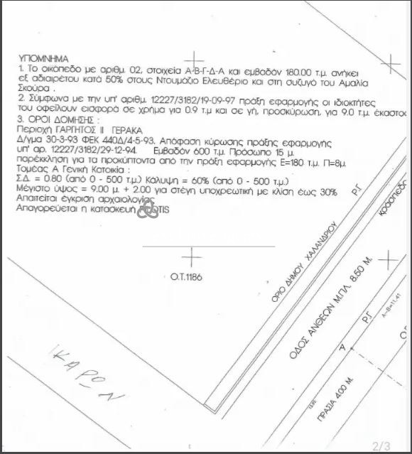 Οικόπεδο 180 τ.μ. προς πώληση, Πάτημα Χαλανδρίου