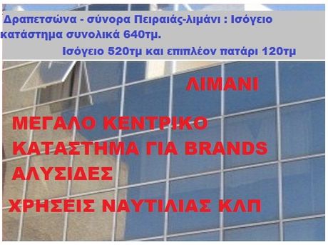 Store 565sqm for rent-Drapetsona