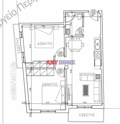 Διαμέρισμα 56 τ.μ. για πώληση, Θεσσαλονίκη - Κέντρο, Μαρτίου