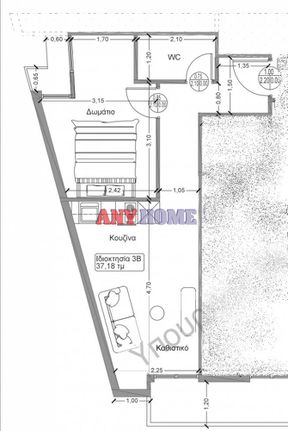 Studio / γκαρσονιέρα 44 τ.μ. για πώληση, Θεσσαλονίκη - Κέντρο, Χαριλάου