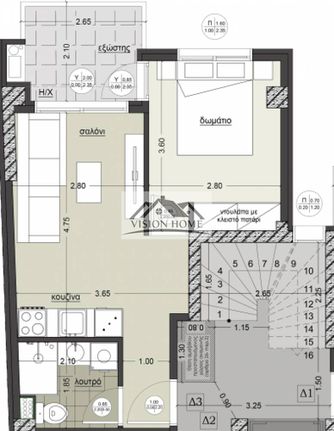 Studio / γκαρσονιέρα 52 τ.μ. για πώληση, Θεσσαλονίκη - Κέντρο, Παπάφη