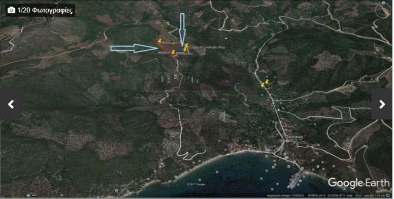Αγροτεμάχια 22.000 τ.μ. προς πώληση, Πλατανιά Σηπιάδας