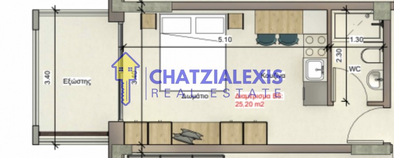Διαμέρισμα 29,35 τ.μ. προς πώληση, Νέα Καλλικράτεια