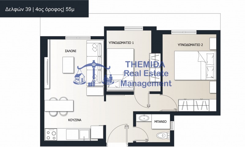 Studio / γκαρσονιέρα 55 τ.μ. προς πώληση, Θεσσαλονίκη - Κέντρο, Φάληρο