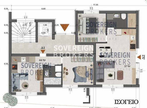 Apartment 57 sqm for sale, Thessaloniki - Suburbs, Thermaikos
