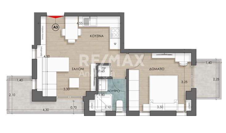 Studio / γκαρσονιέρα 50 τ.μ. για πώληση, Θεσσαλονίκη - Περιφ/Κοί Δήμοι, Θέρμη