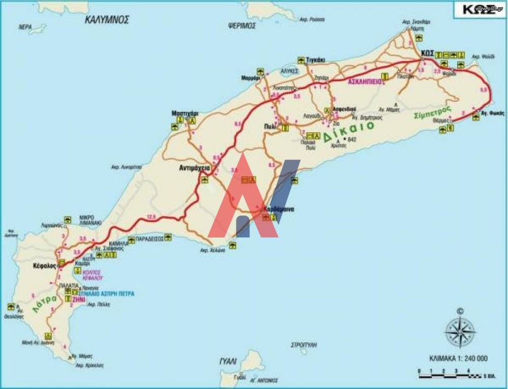 Αγροτεμάχια 30.290 τ.μ. πρός πώληση, Δωδεκάνησα, Κως