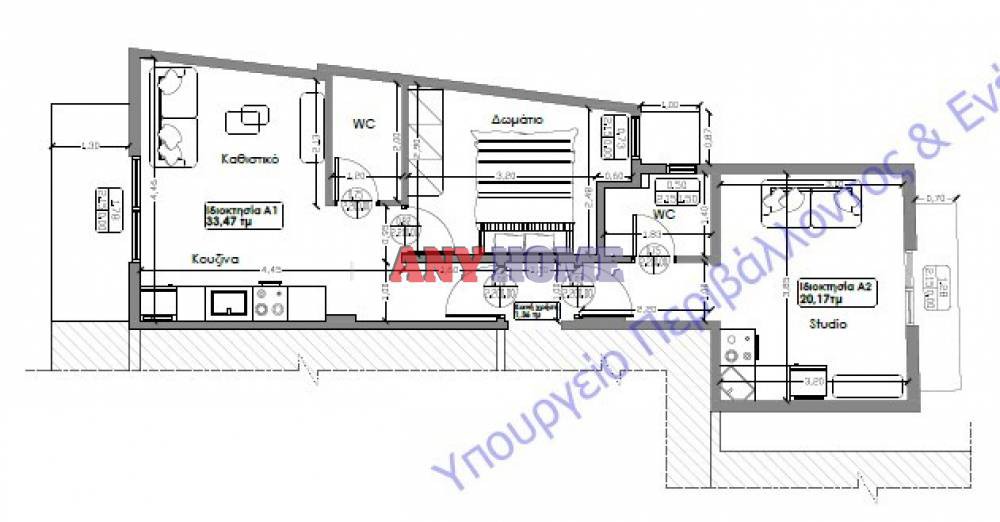 Studio / γκαρσονιέρα 33 τ.μ. προς πώληση, Παπάφη