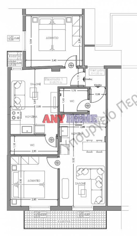 Studio / γκαρσονιέρα 36 τ.μ. προς πώληση, Ανάληψη Θεσσαλονίκης