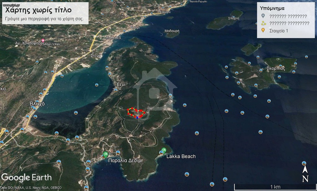 Αγροτεμάχια 17.000 τ.μ. πρός πώληση, Ν. Λευκάδας, Μεγανήσι