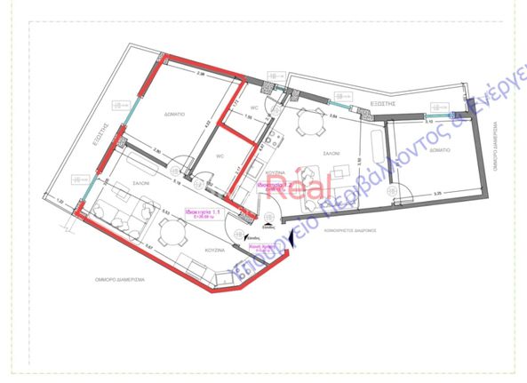 Studio / γκαρσονιέρα 43 τ.μ. για πώληση, Θεσσαλονίκη - Κέντρο, Ιπποκράτειο