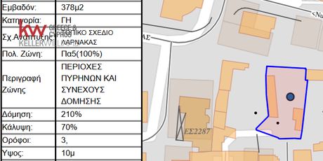 Οικόπεδο 378τ.μ. για πώληση-Λάρνακα - κέντρο