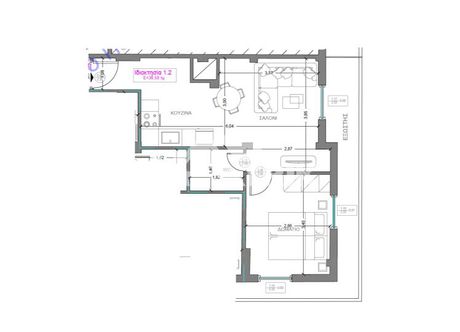 Διαμέρισμα 42τ.μ. για πώληση-Ιπποκράτειο