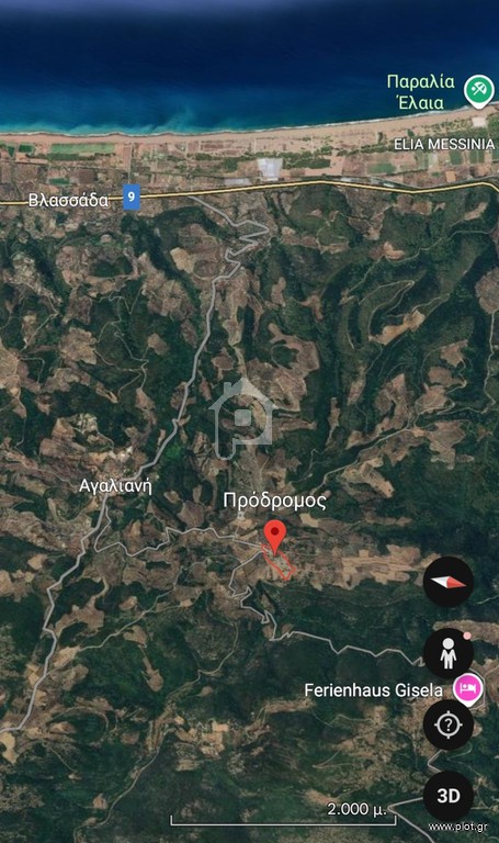 Οικόπεδο 1.200 τ.μ. πρός πώληση, Μεσσηνία, Αυλώνα