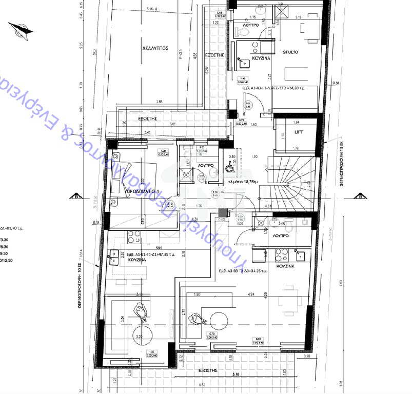 Studio / γκαρσονιέρα 24,30 τ.μ. προς πώληση, Καμίνια