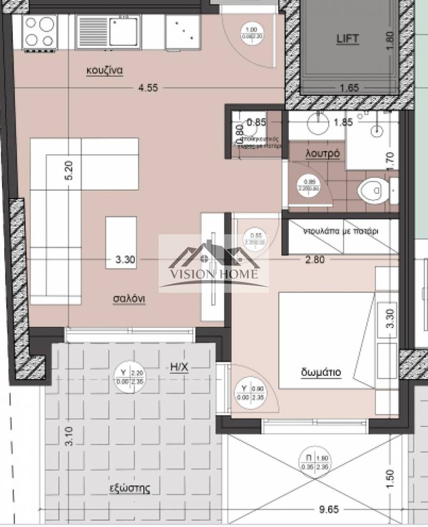 Studio / γκαρσονιέρα 52 τ.μ. προς πώληση, Παπάφη