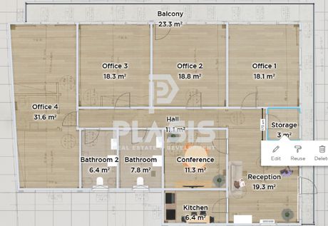 Γραφείο 32τ.μ. για ενοικίαση-Περιστέρι