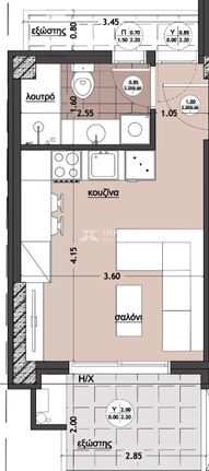 Studio / γκαρσονιέρα 36 τ.μ. για πώληση, Θεσσαλονίκη - Κέντρο, Τριανδρία