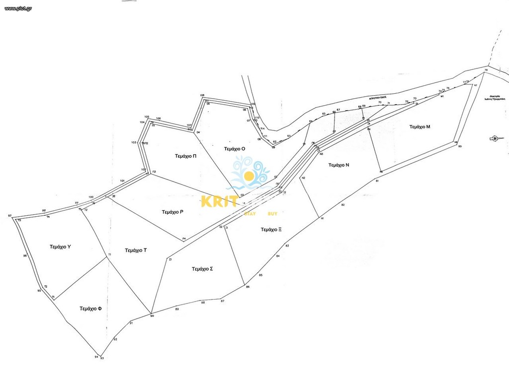 Land plot 85.000 sqm for rent, Patsos