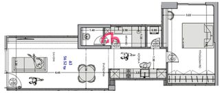 Studio / γκαρσονιέρα 56,52 τ.μ. προς πώληση, Τριανδρία-thumb-12