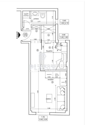 Studio 35 sqm for sale, Thessaloniki - Center, Lefkos Pirgos