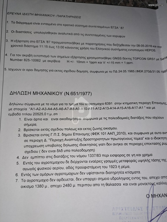Αγροτεμάχια 20.525 τ.μ. προς πώληση, Νέα Μηχανιώνα