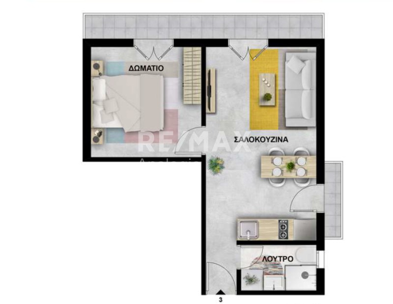 Studio / γκαρσονιέρα 40 τ.μ. προς πώληση, Άγιος Δημήτριος Θεσσαλονίκης
