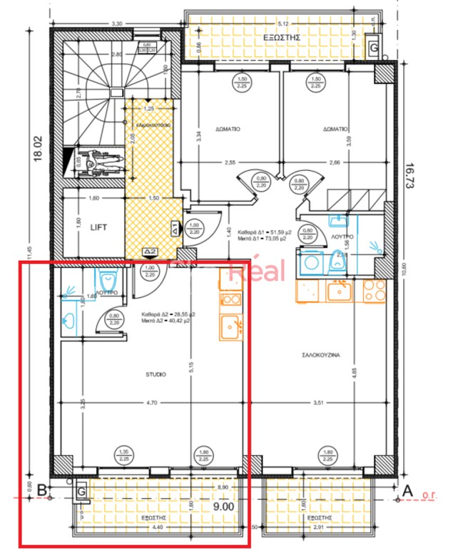 Studio / γκαρσονιέρα 40 τ.μ. προς πώληση, Ιπποκράτειο
