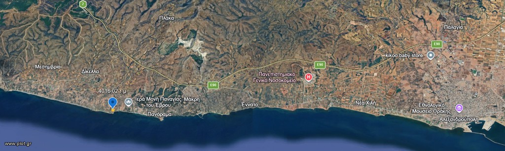 Οικόπεδο 4.016 τ.μ. πρός πώληση, Εβρος, Αλεξανδρούπολη