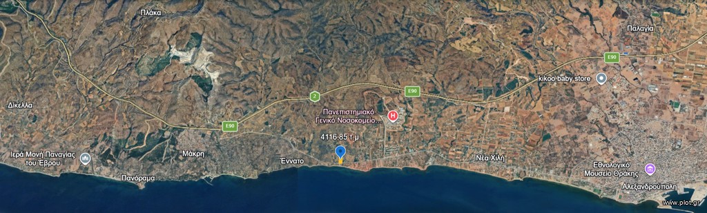 Οικόπεδο 4.116 τ.μ. πρός πώληση, Εβρος, Αλεξανδρούπολη