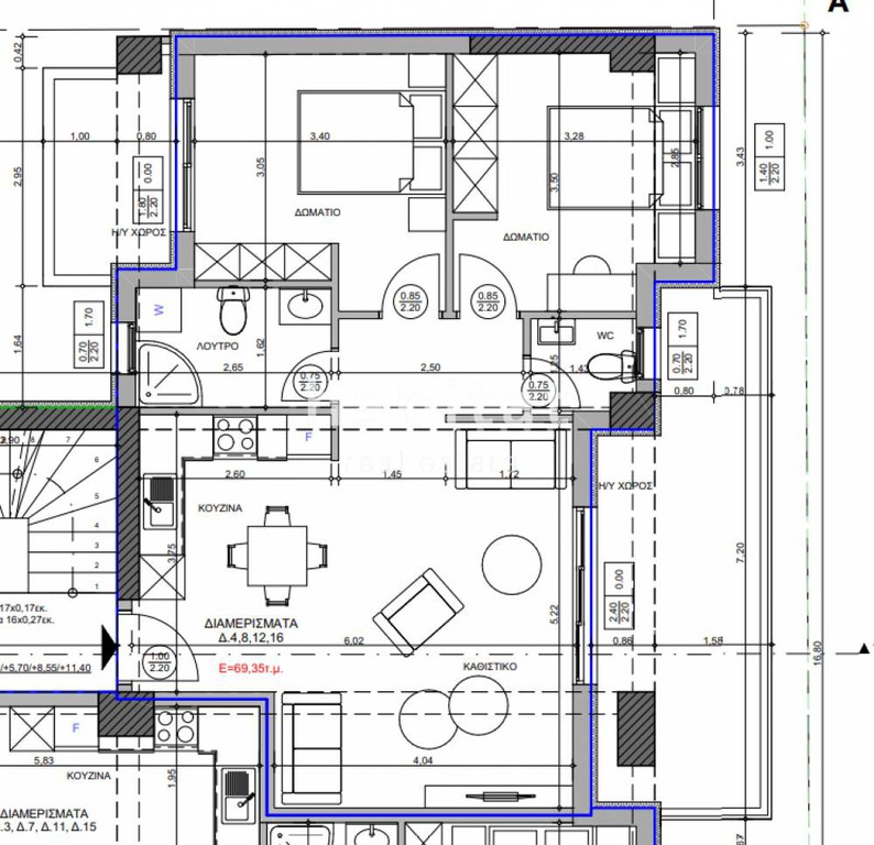 Διαμέρισμα 76 τ.μ. προς πώληση, Νικόπολη Σταυρούπολης