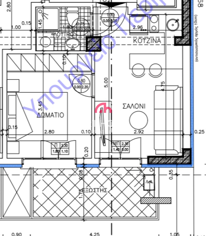 Studio / γκαρσονιέρα 46 τ.μ. προς πώληση, Χαριλάου