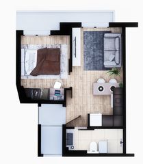 Studio / γκαρσονιέρα 32 τ.μ. πρός πώληση, Θεσσαλονίκη - Κέντρο, Διοικητήριο-thumb-3