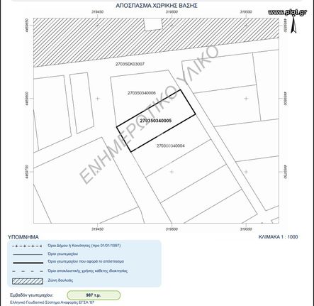 Οικόπεδο 987 τ.μ. για πώληση, Ν. Κοζάνης, Ελλήσποντος