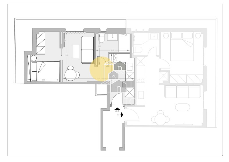 Studio 35 sqm for sale, Thessaloniki - Center, Papafi